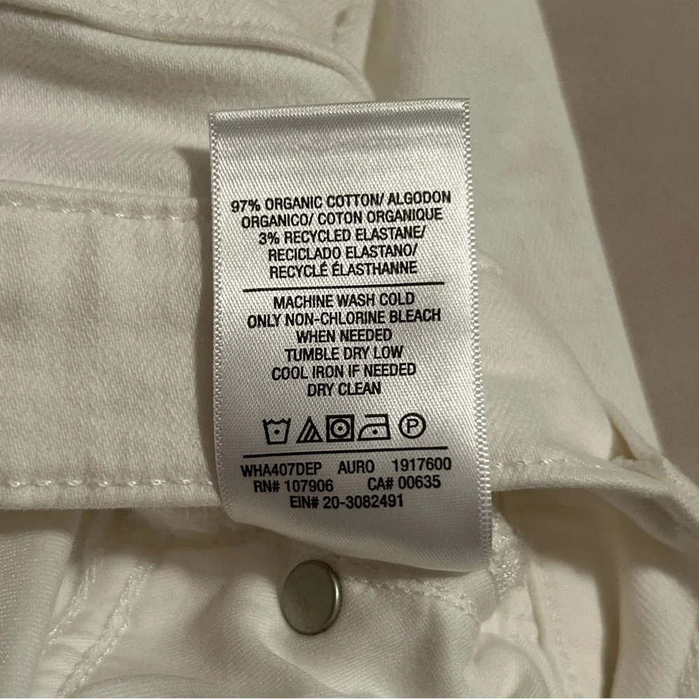 Hudson High Rise Barbara Super Skinny Jeans White Women’s 31 Stretch Comfort - Picture 7 of 13